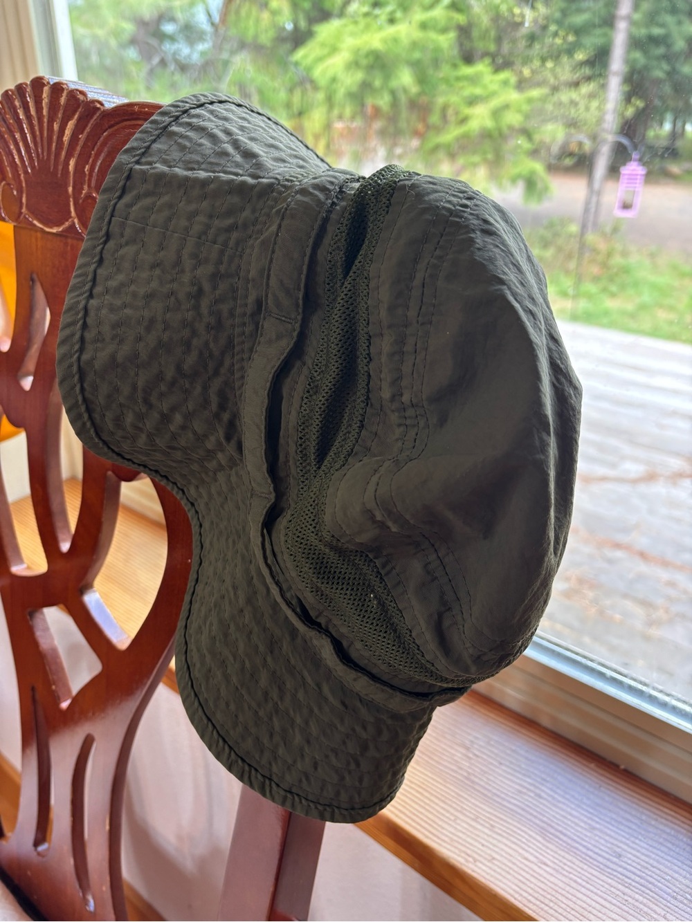 Eddie Bauer Bucket Boonie Hat Olive Green Mesh Vent Sun Hat S/M